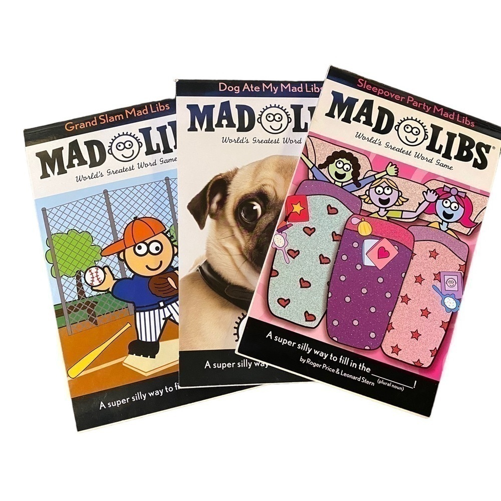 SET of 3 Mad Libs Books Unused